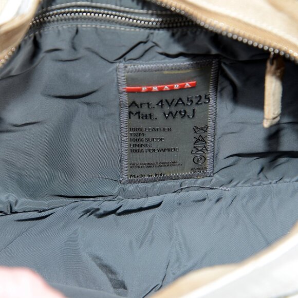 Prada Sport (Linea Rossa) Calf Leather and Suede Shoulder Bag - Picture 9 of 13